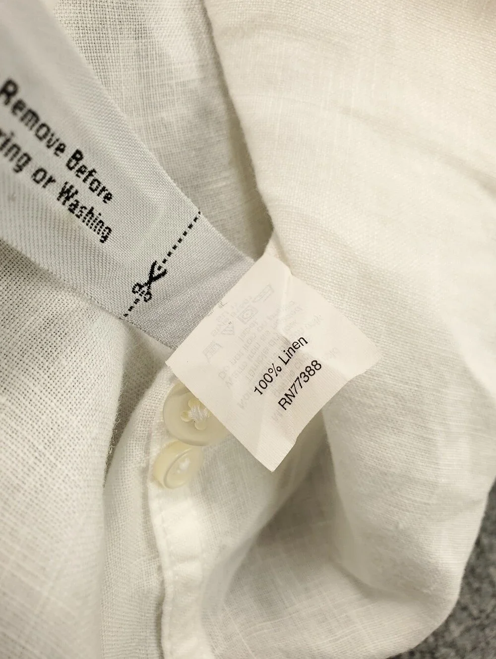 J. Crew Cream MEN’s  Linen-Blend Button-Down Shirt. Slim Fit